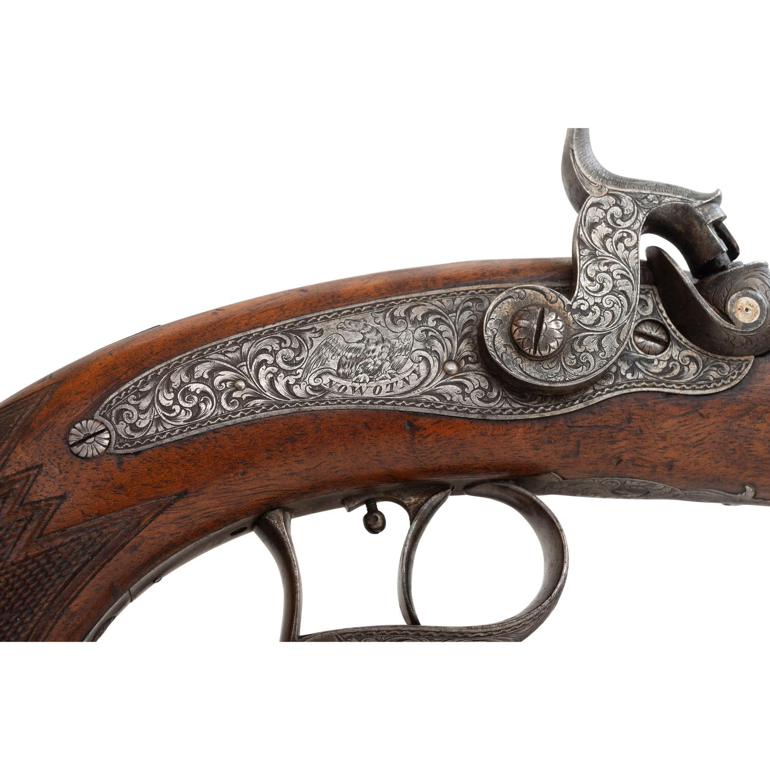 Pair of Austrian Percussion Target Pistols by Mathias Nowotny in Wien