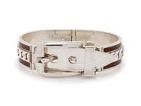 GUCCI, BELT MOTIF BANGLE BRACELET