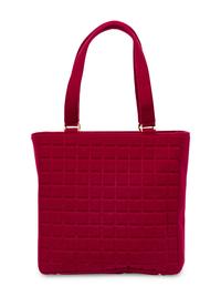 Chanel, Burgundy Quilted Jersey Tote