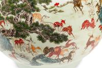 A Pair of Chinese Porcelain ‘Hundred Deer’ Vases