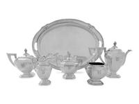 An American Silver Five-Piece Tea and Coffee Service