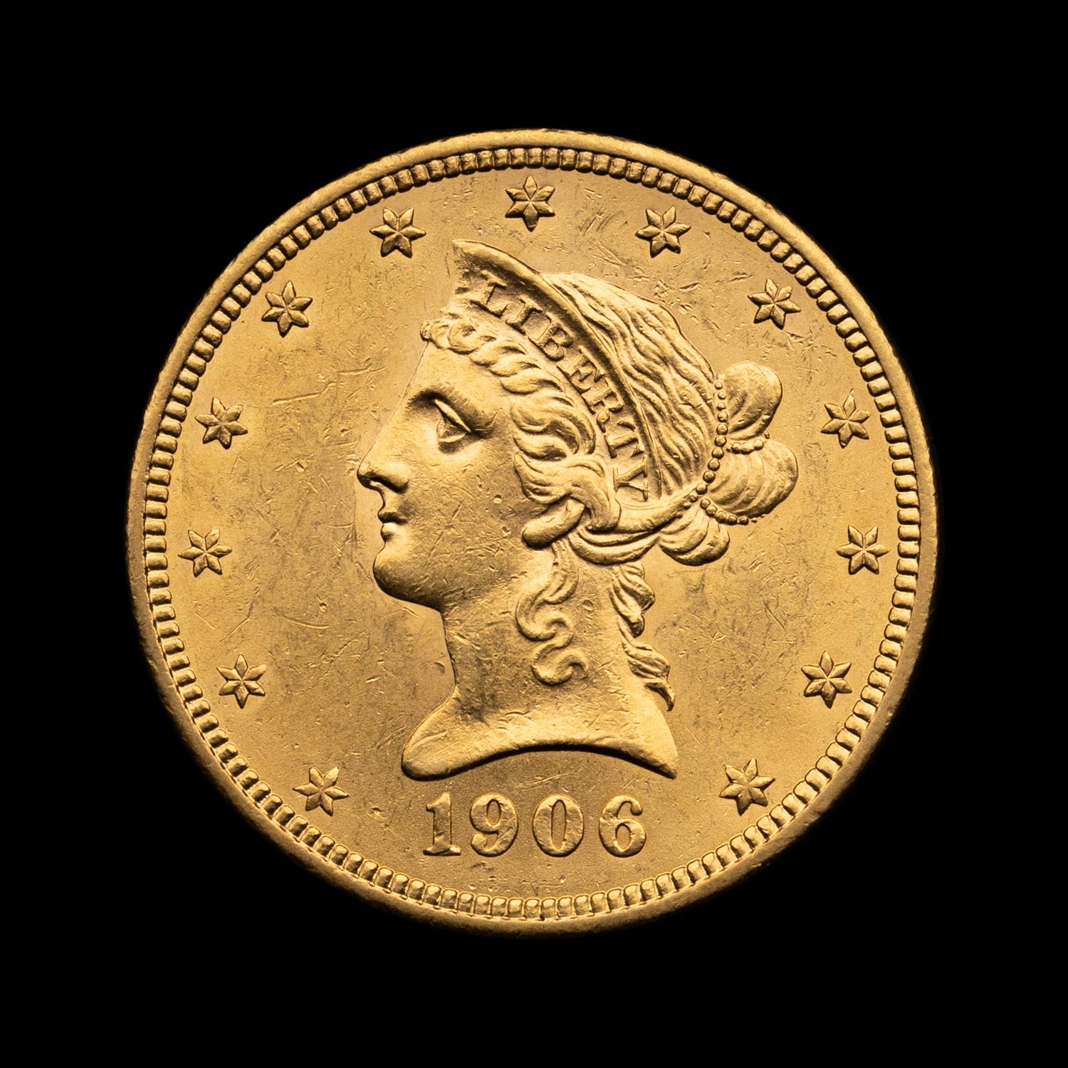 A 1906 Liberty Head $10 Gold Coin