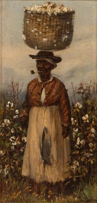 Man with Cotton Bale and Woman with Cotton Bale (a pair of works)