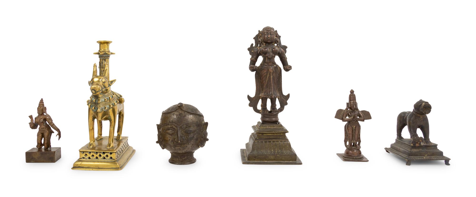 Six Indian Brass and Bronze Articles