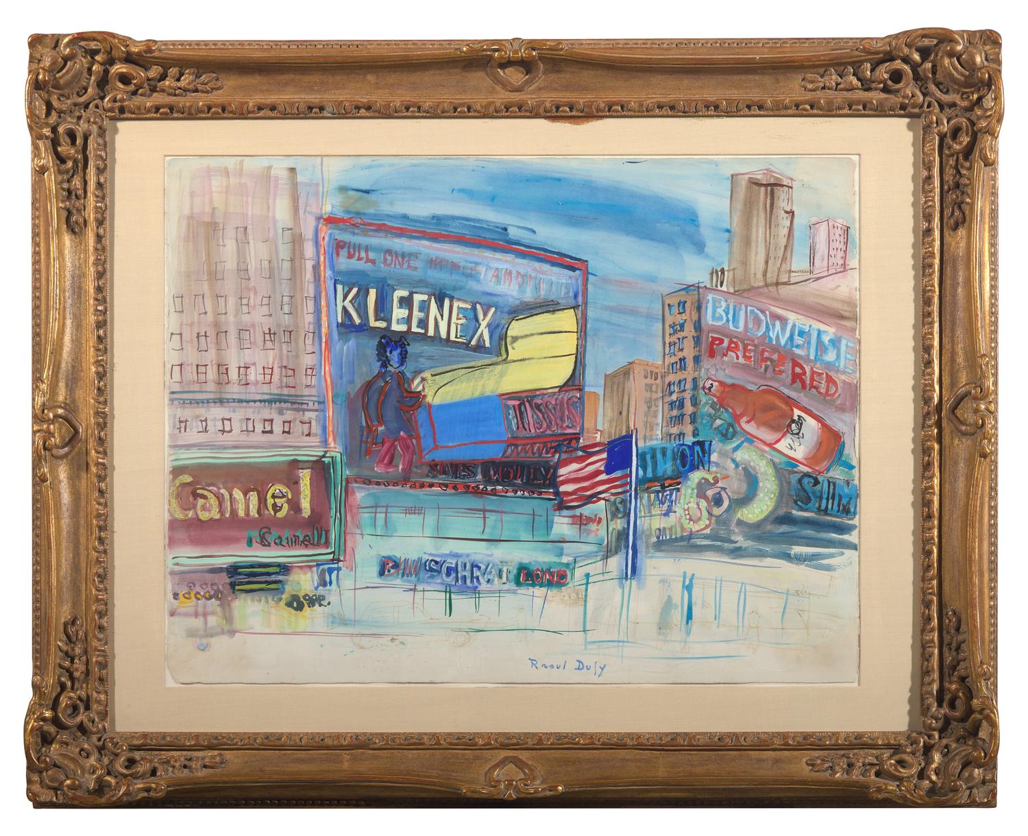 Raoul Dufy (French, 1877-1953) — New York Billboards , 1950