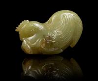 A Jade Toggle Length 2 1/2 inches.
