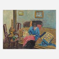 Alice Hirsh (American, 1888-1935) Interior with Seated Woman