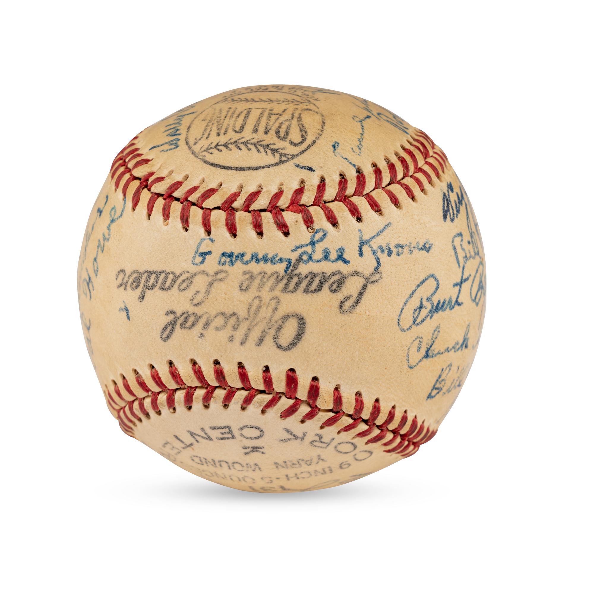 A 1950s Boston Braves Multi Signed Autograph Baseball