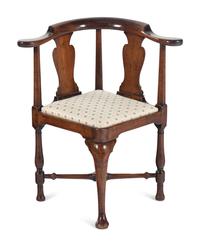 A George III Mahogany Corner Chair
