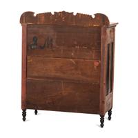 A Mennonite Red Wash, Black and Parcel Gilt Painted, Stencil Decorated Poplar Chest of Drawers