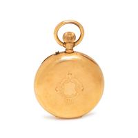 18K YELLOW GOLD OPEN FACE POCKET WATCH