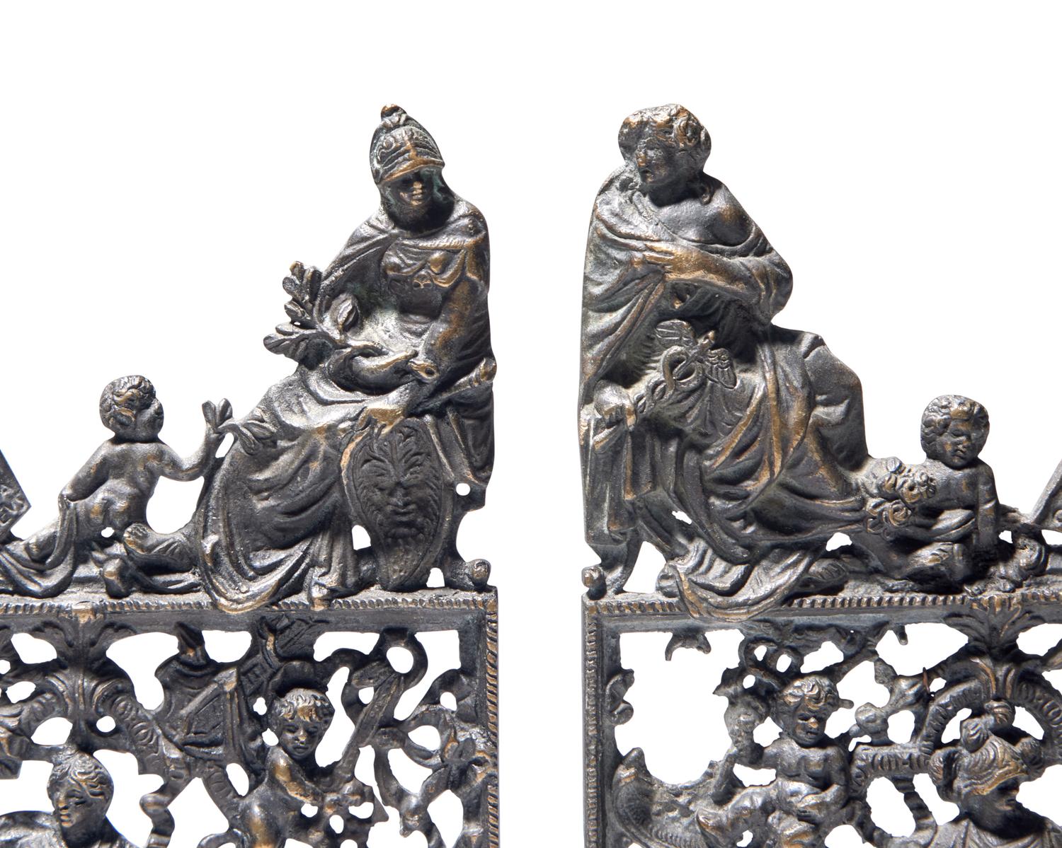 A Pair of Italian Bronze Bas Relief Plaques, Probably 17th / 18th Century