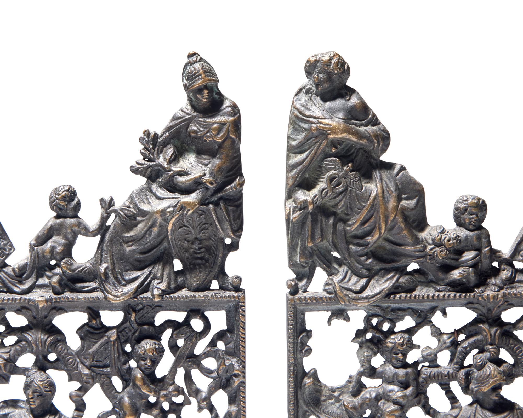 A Pair of Italian Bronze Bas Relief Plaques, Probably 17th / 18th Century
