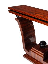 A Pair of Art Deco Style Part-Ebonized Rosewood Console Tables