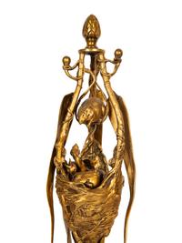 A Pair of French Gilt Metal Animalier Sculptures after Auguste Nicolas Caïn