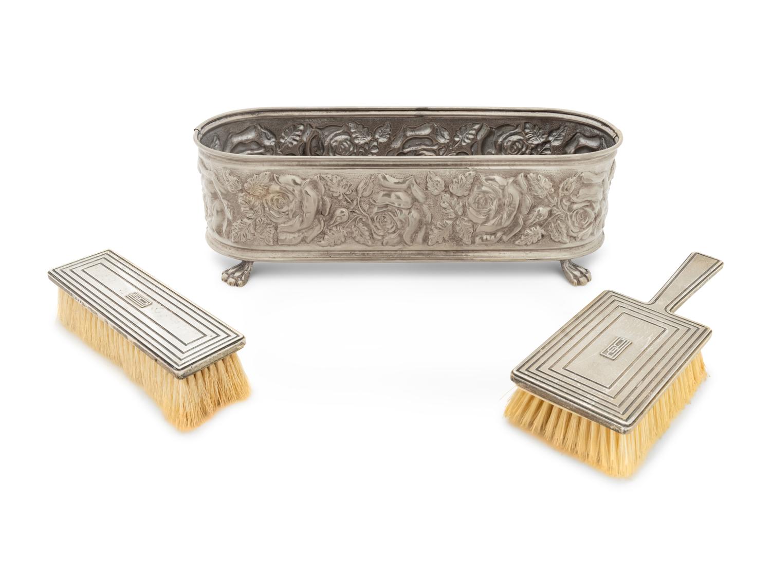 An English Silver Dresser Set