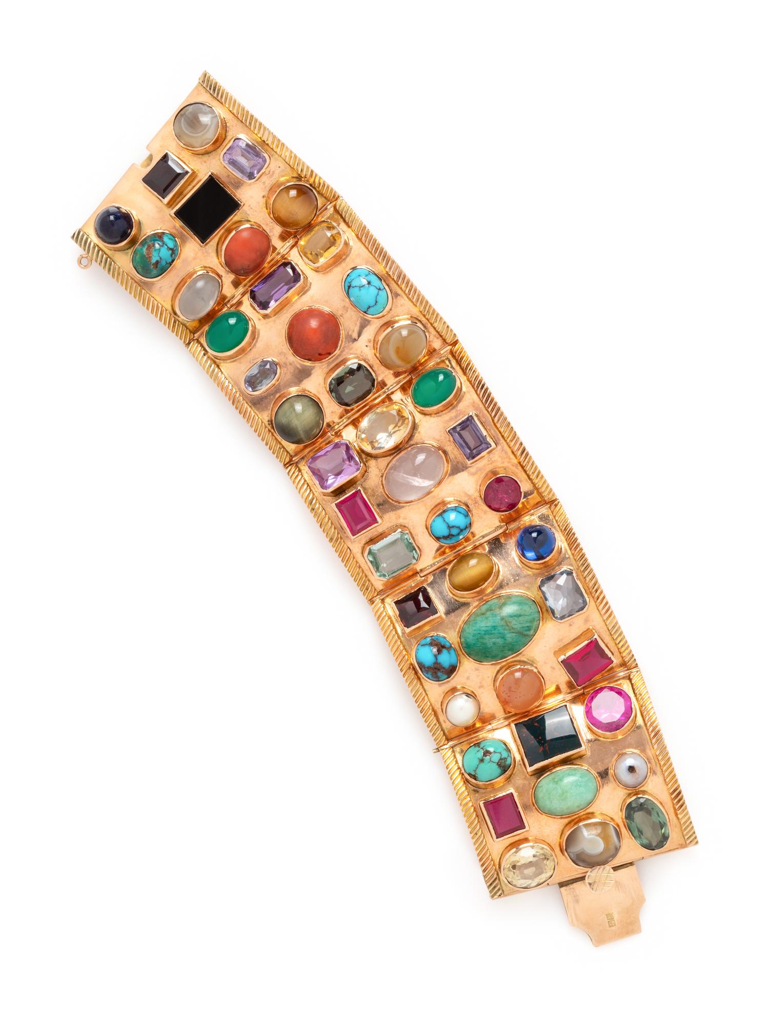 ROSE GOLD AND MULTIGEM BRACELET