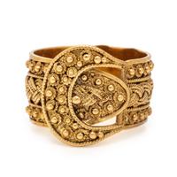 Yellow Gold Buckle Ring