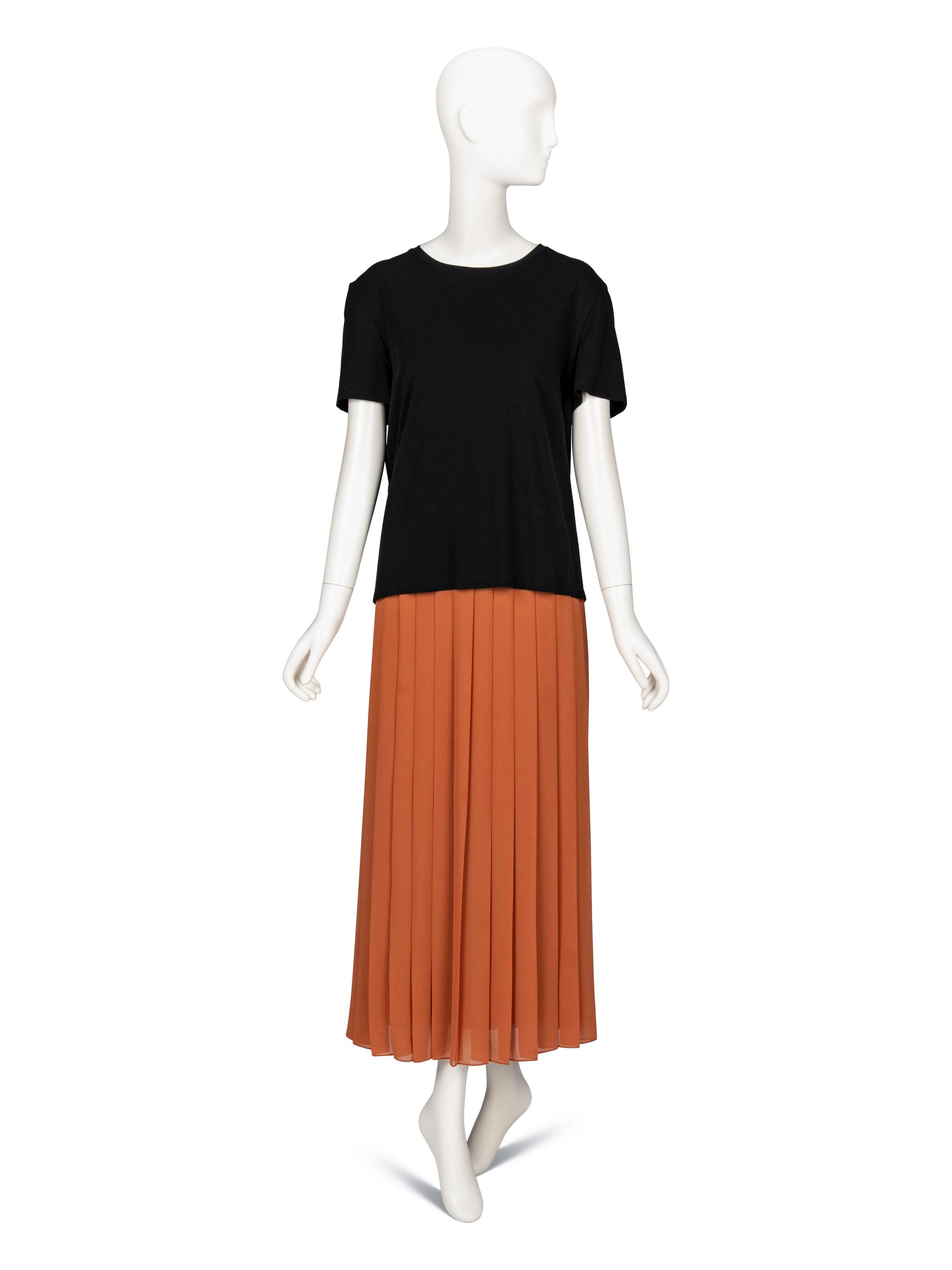 The Row; T-Shirt, Sweater & Pleated Skirt