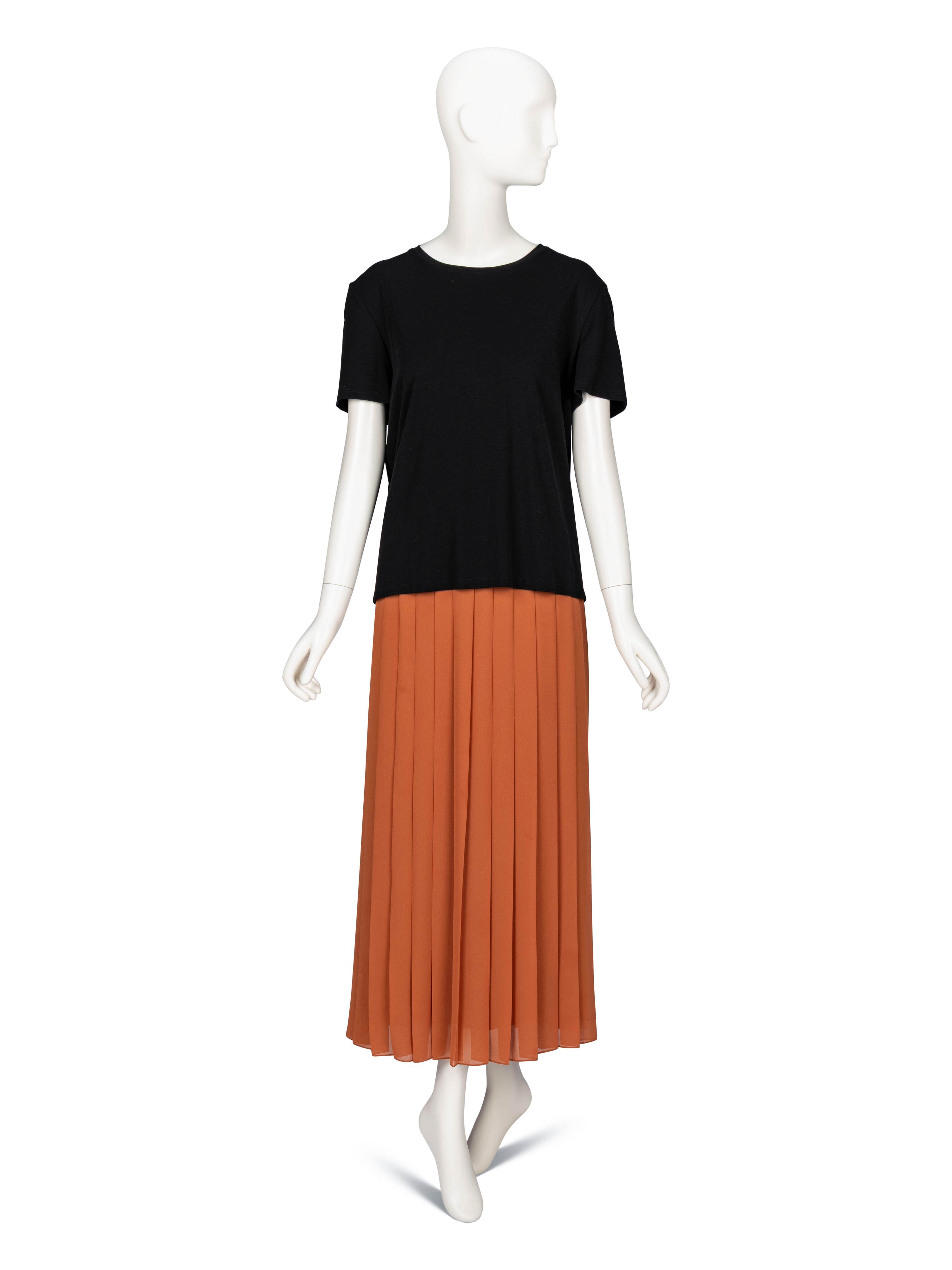 The Row; T-Shirt, Sweater & Pleated Skirt