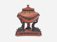 A Wedgwood Rosso Antico Dolphin Pastille Burner, UK, early 19th century