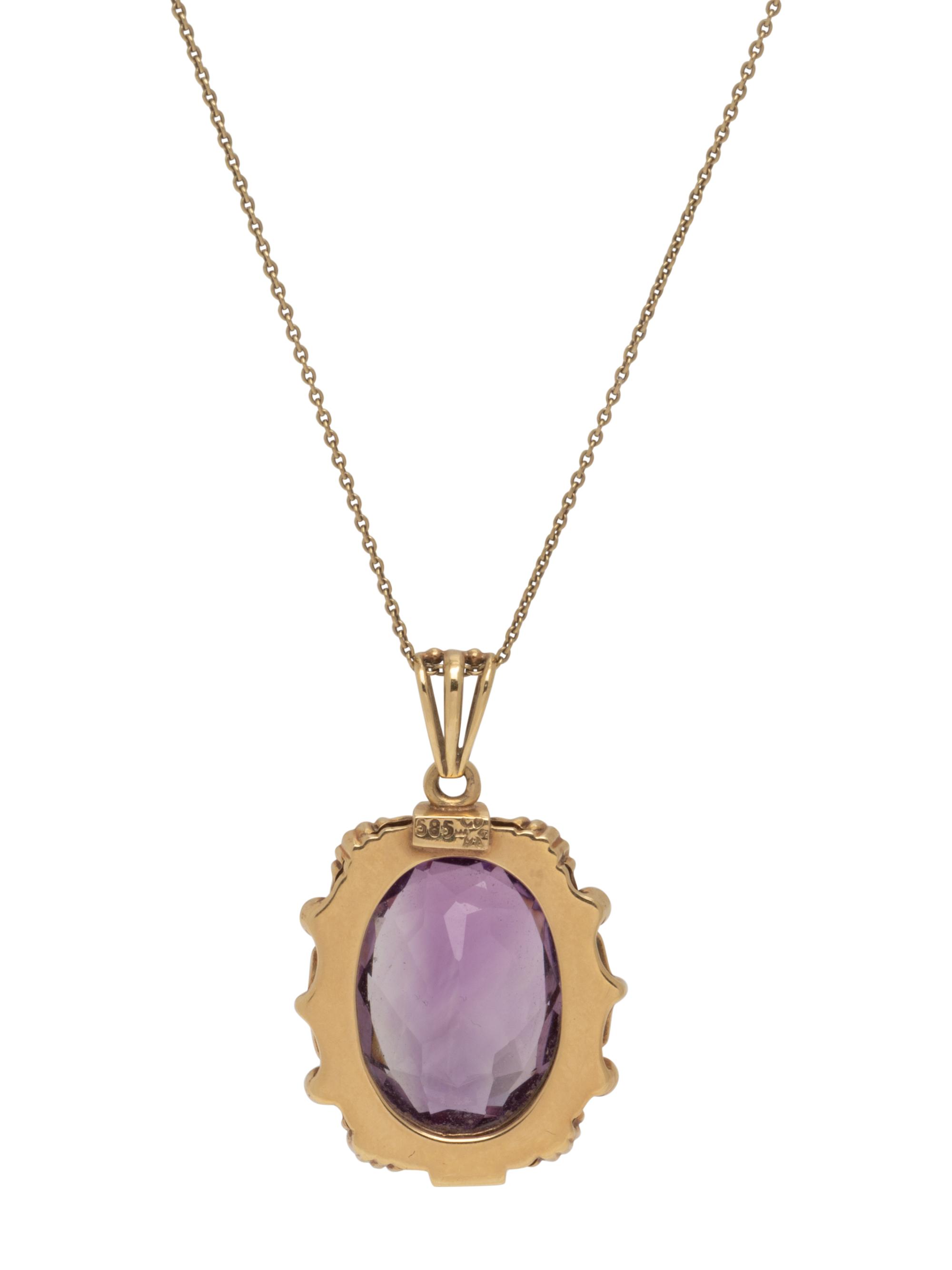 AMETHYST PENDANT/NECKLACE