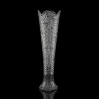 A Rare and Unusually Large Brilliant-Period Cut Glass Vase, Attributed to Dorflinger