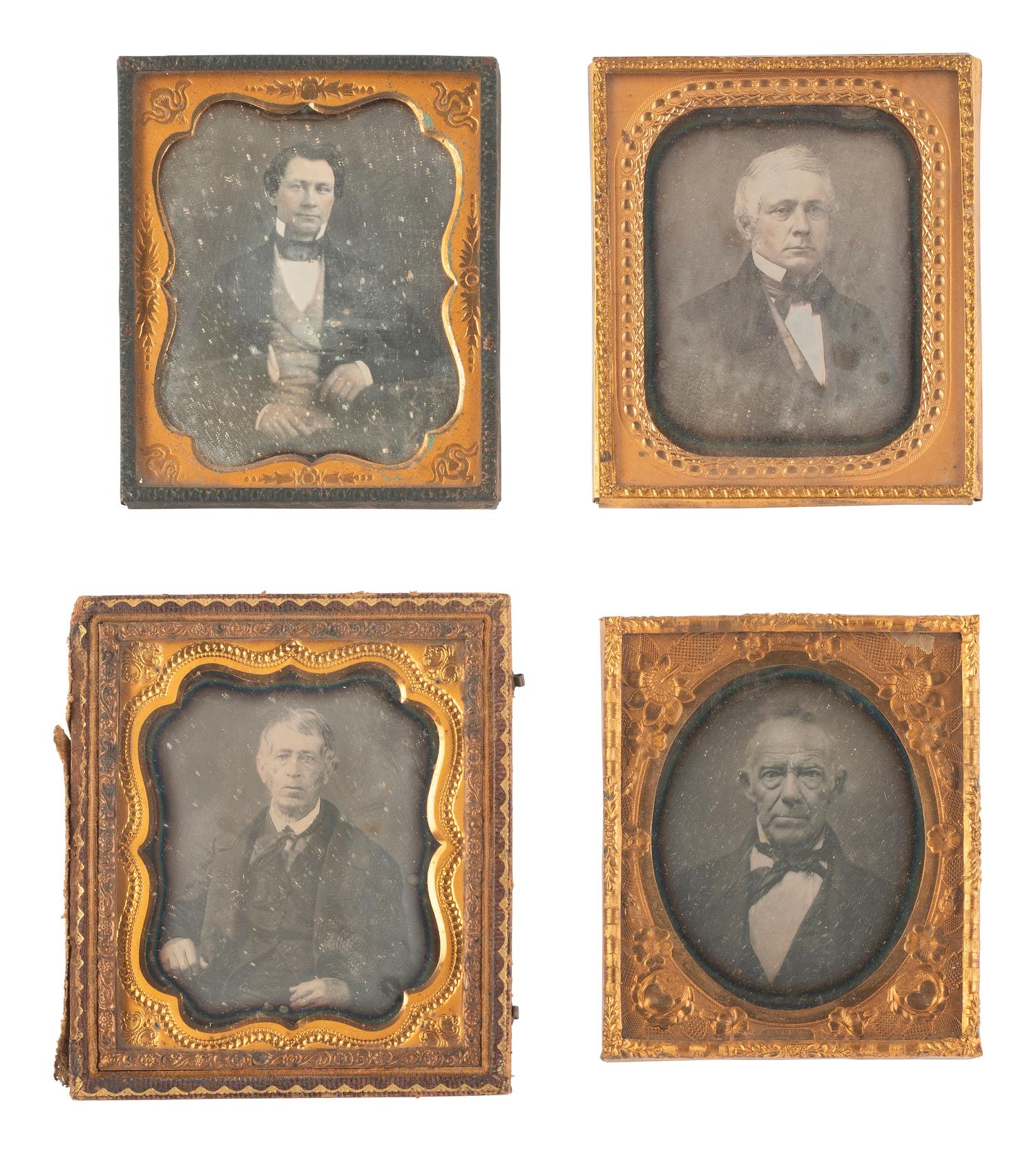 [EARLY PHOTOGRAPHY]. 36 sixth plate daguerreotypes of men of various ages.