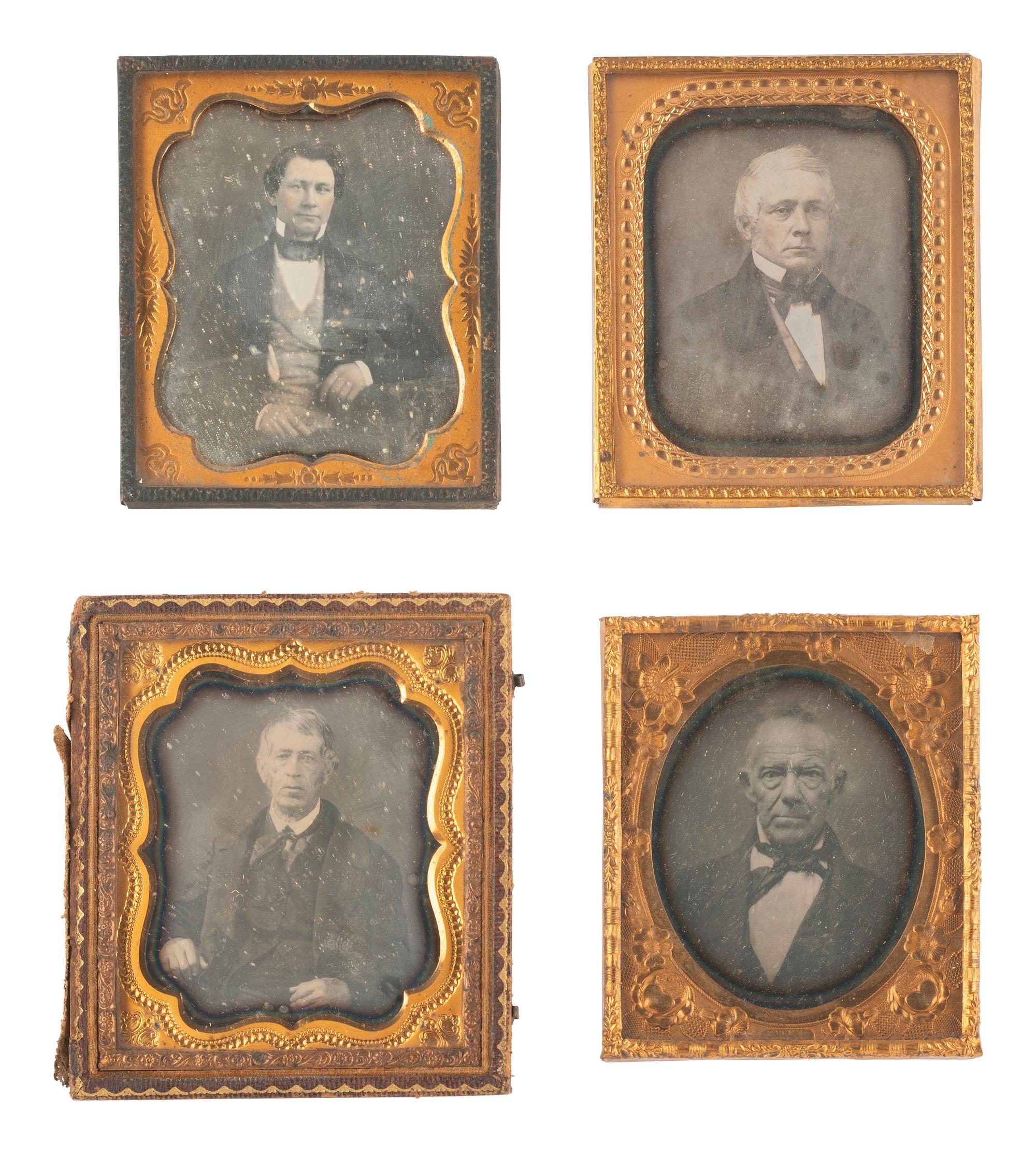 [EARLY PHOTOGRAPHY]. 36 sixth plate daguerreotypes of men of various ages.