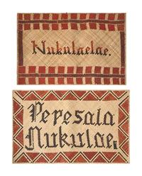 Two Woven Pandanus Mats