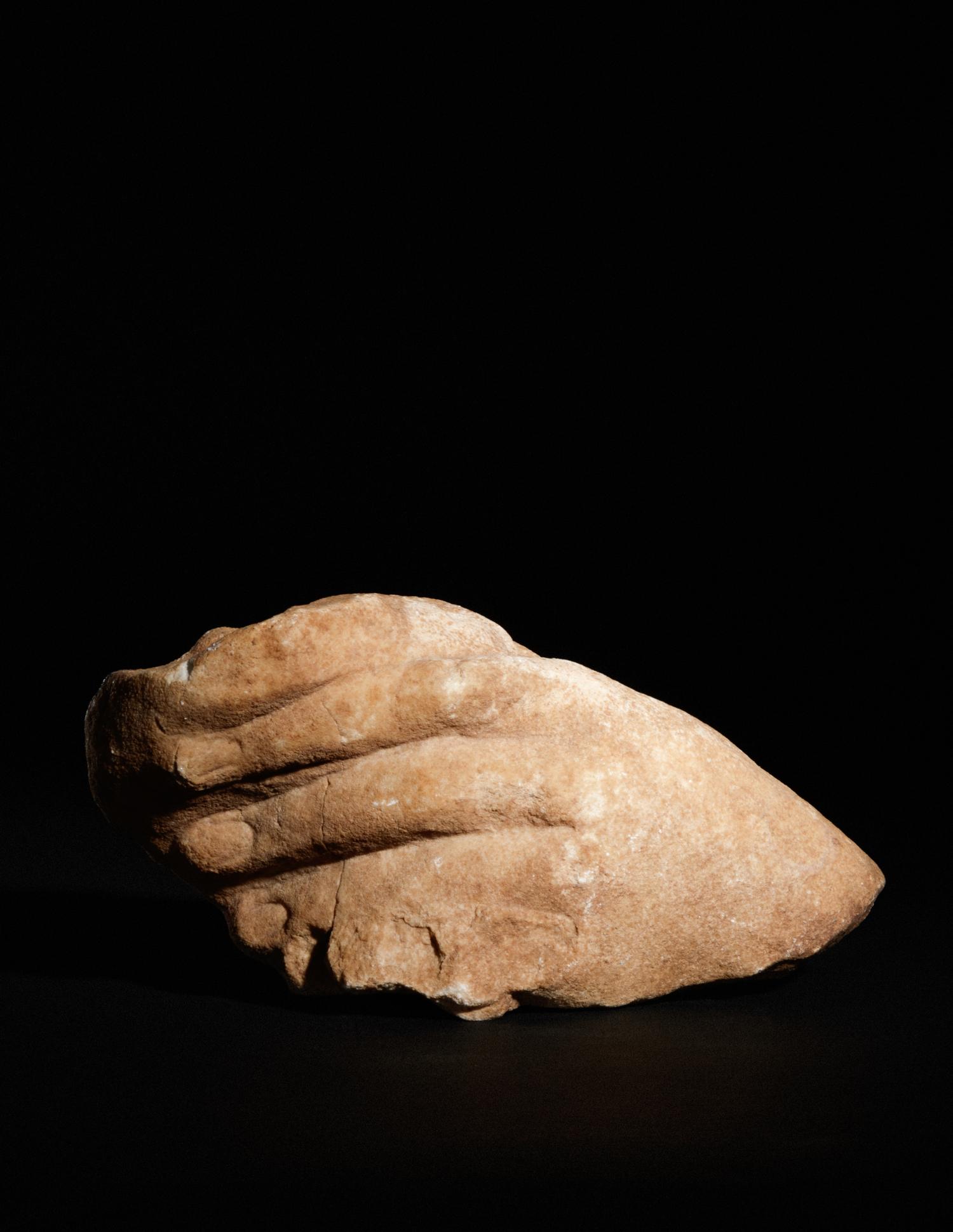 A Roman Marble Over-Lifesized Hand from a Statue