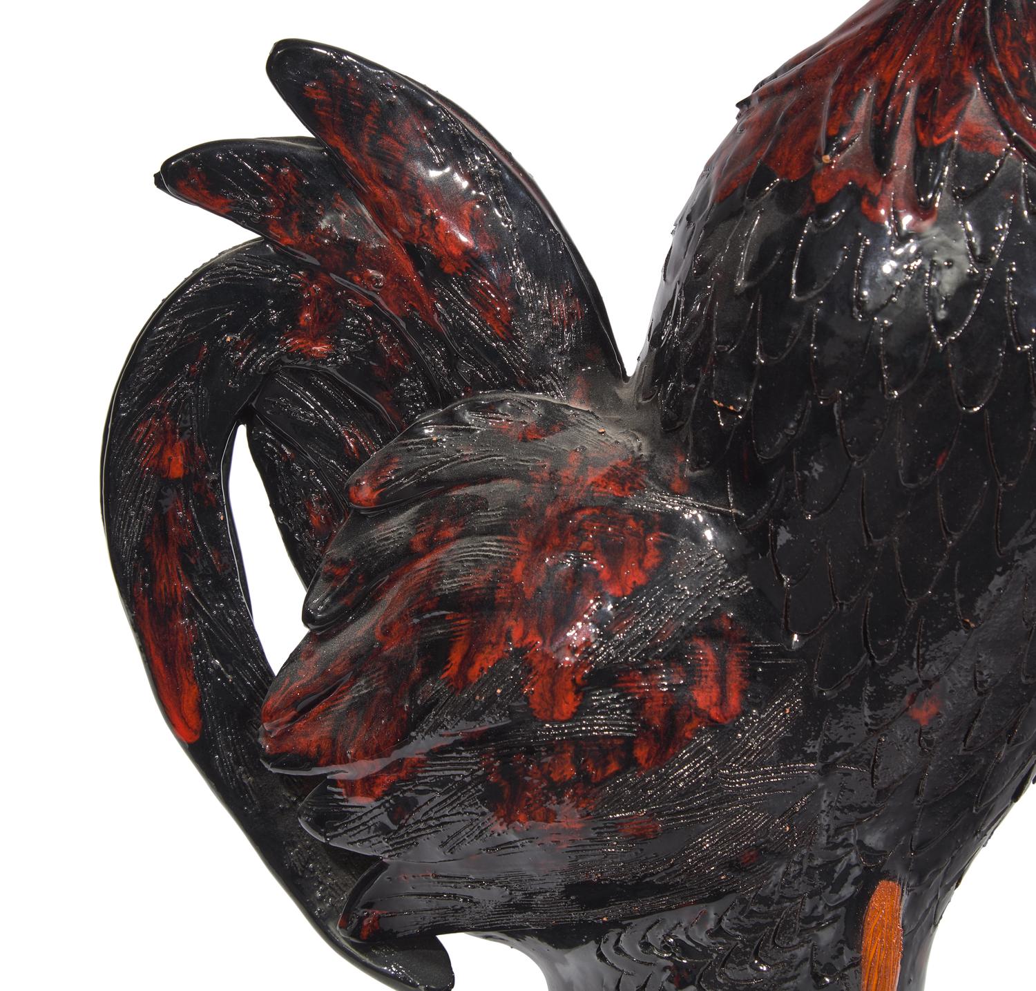 Charlie West, A Glazed Stoneware Work: Rooster