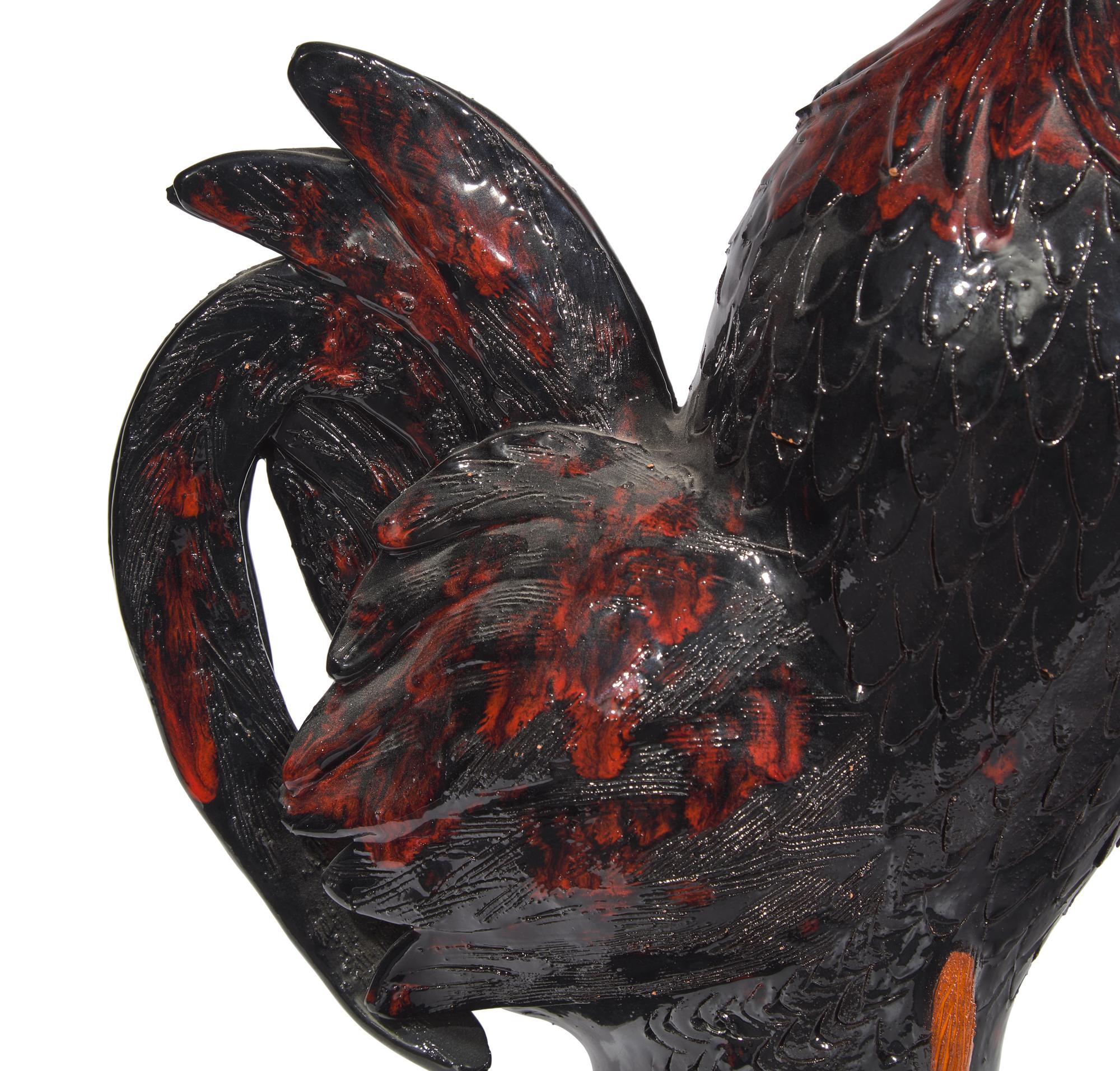 Charlie West, A Glazed Stoneware Work: Rooster
