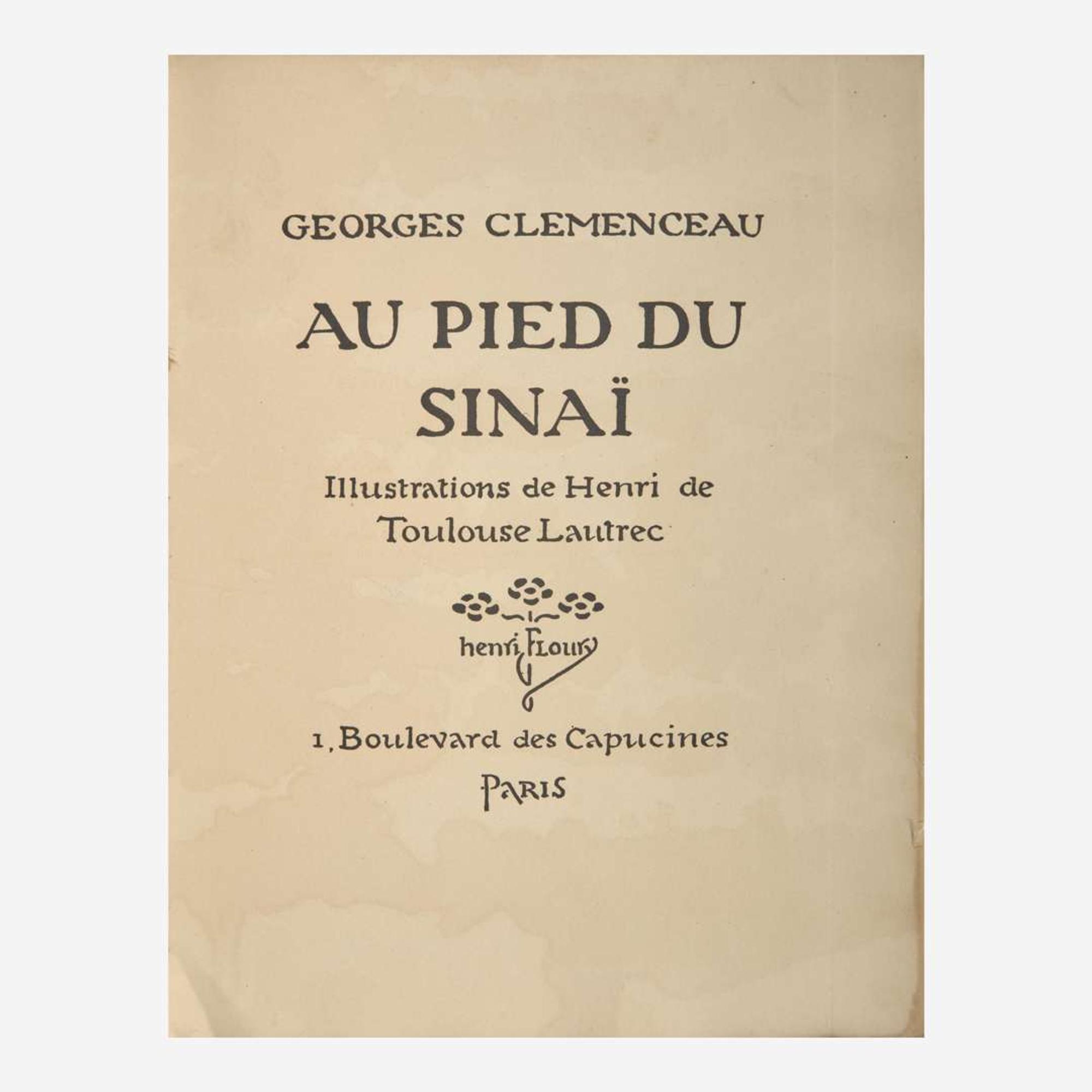 [Art] [Toulouse-Lautrec, Henri de] Clémenceau, Georges Au pied du Sinaï