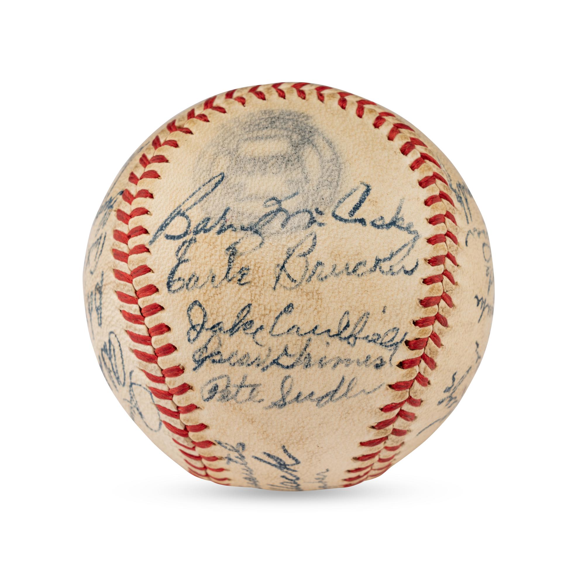 A 1946 Philadelphia Athletics Team Signed Autograph Baseball Featuring Connie Mack and Al Simmons (Beckett Authentication Services)