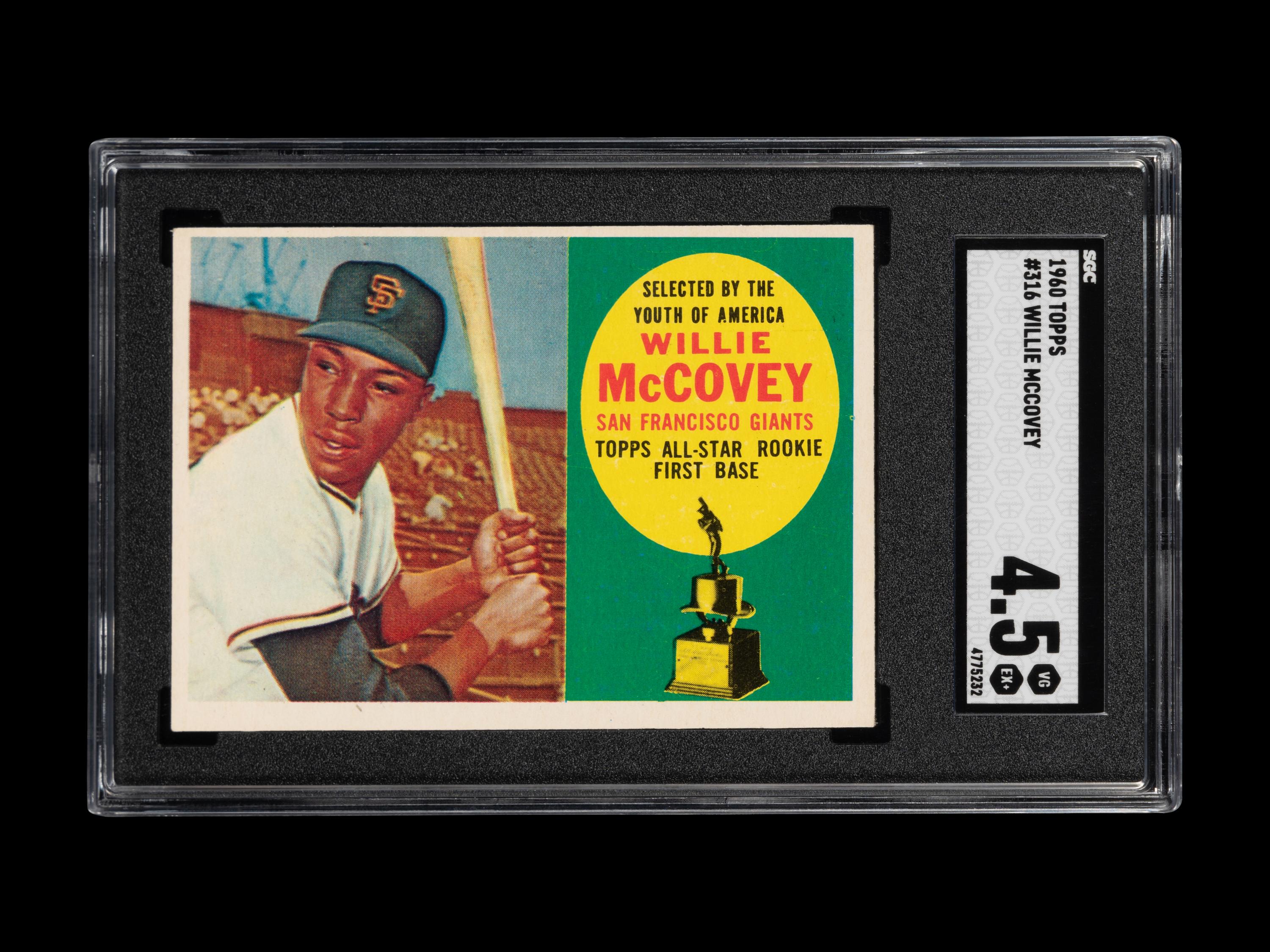 A 1960 Topps Willie McCovey Rookie Baseball Card No. 316 (SGC 4.5 VG/EX+)