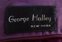 A George Halley Aubergine Sari Inspired Evening Gown, No size.