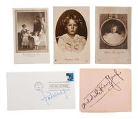 [AUTOGRAPHS]. Signatures of British and European royalty, including: