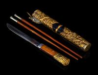 Three Chinese Knife and Chopsticks Sets