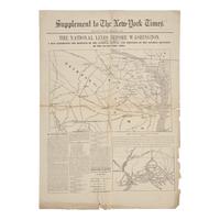 [Civil War] The National Lines Before Washington: Broadside Supplement to The New York Times
