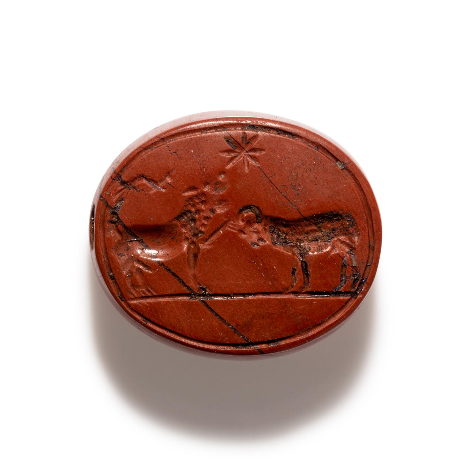 A Roman Red Jasper Zodiac Gem