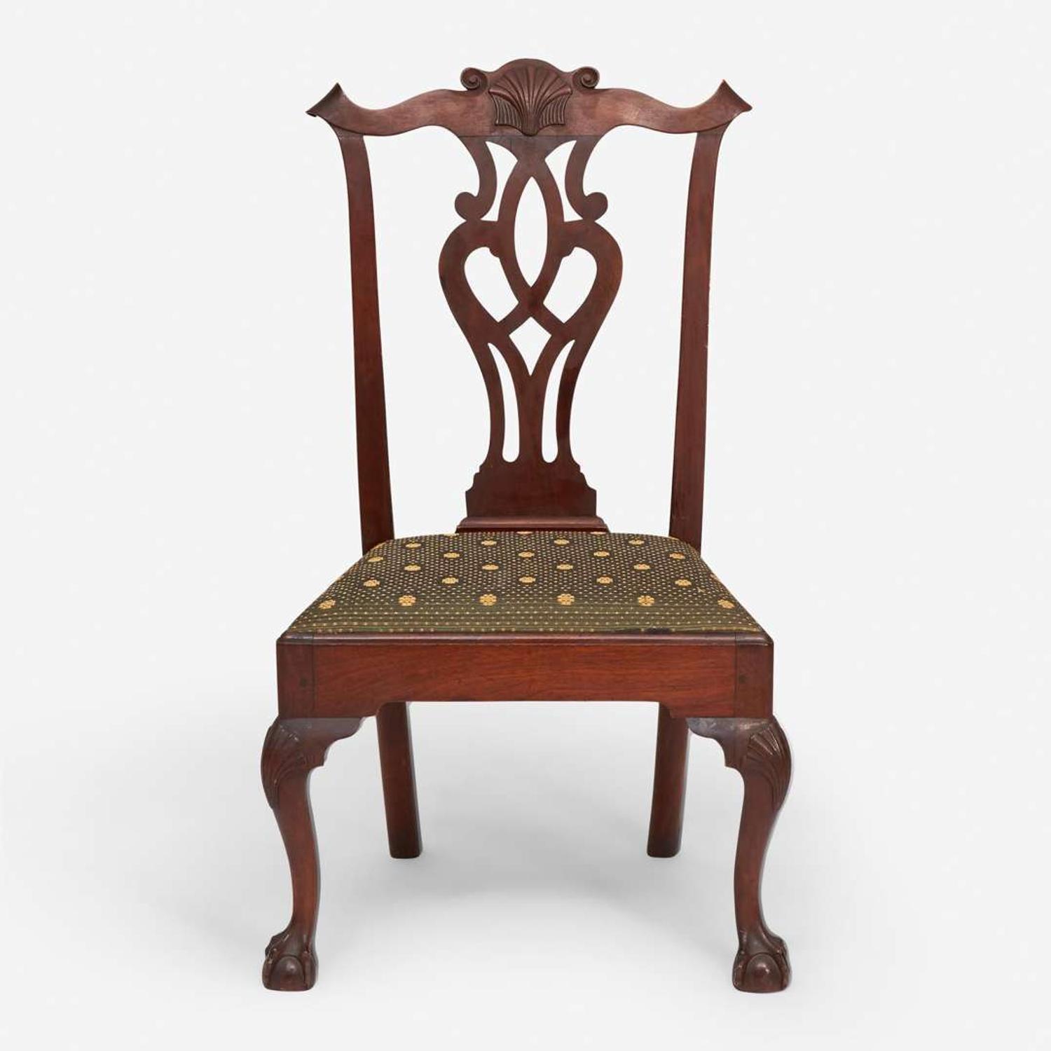 A Chippendale carved walnut side chair Philadelphia, PA, circa 1765