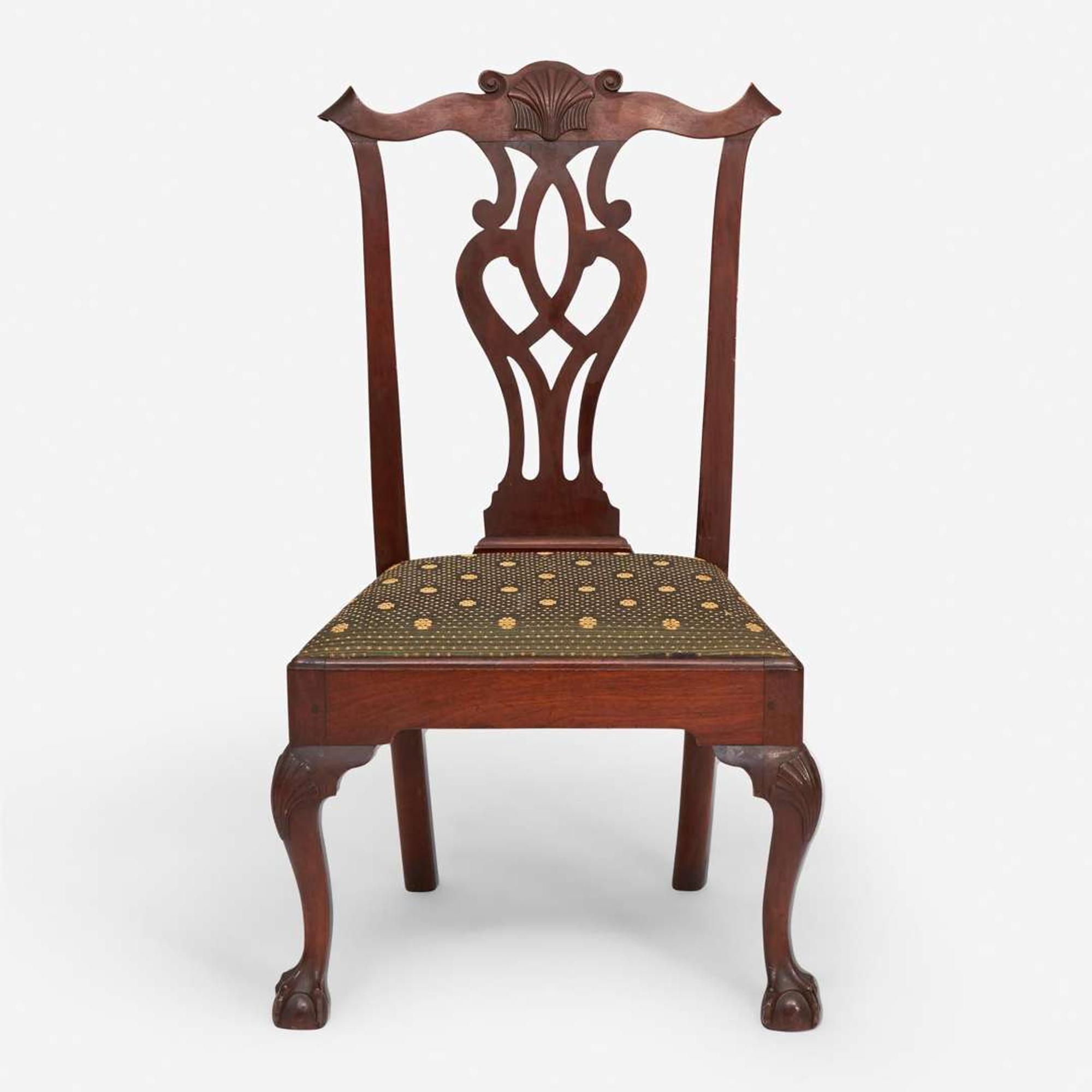 A Chippendale carved walnut side chair Philadelphia, PA, circa 1765