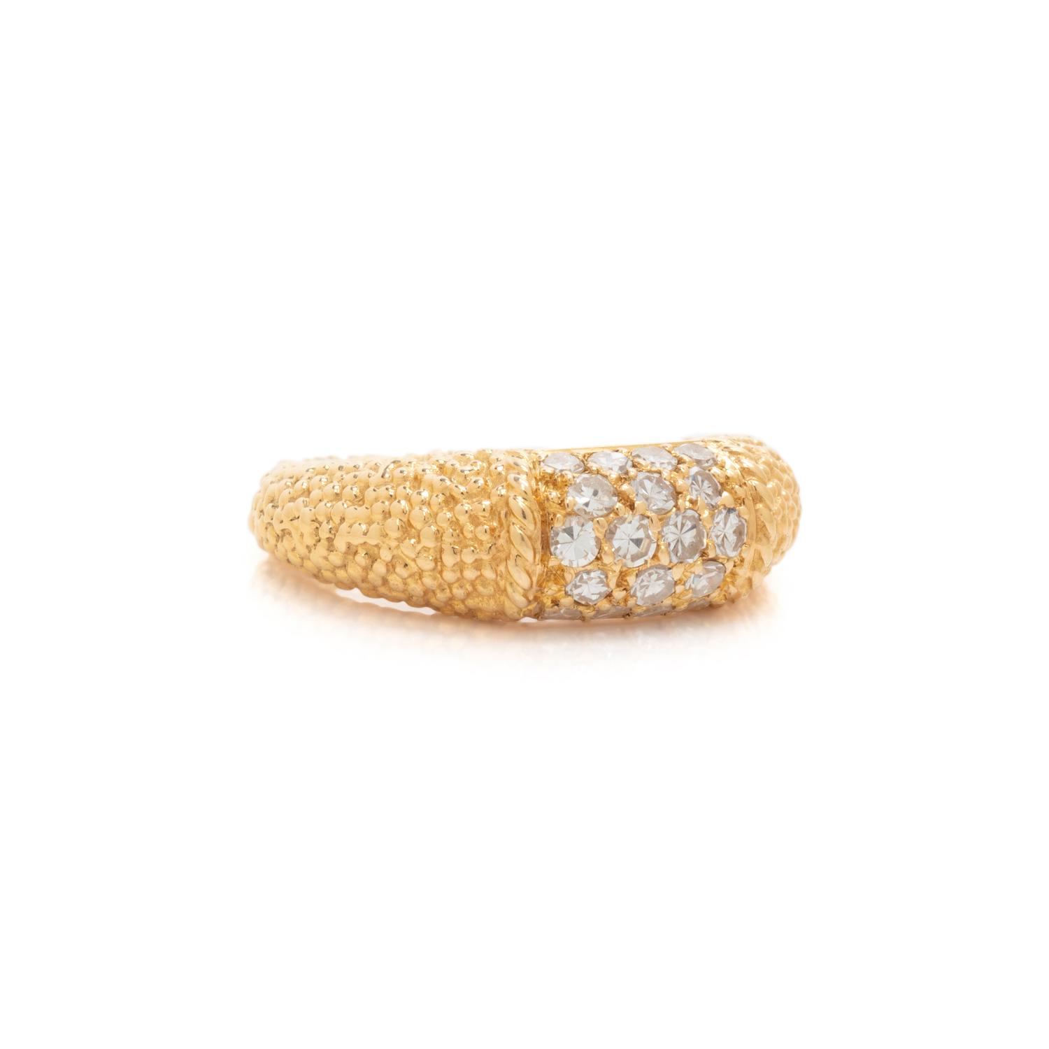 VAN CLEEF & ARPELS, YELLOW GOLD AND DIAMOND 'PHILIPPINE' RING
