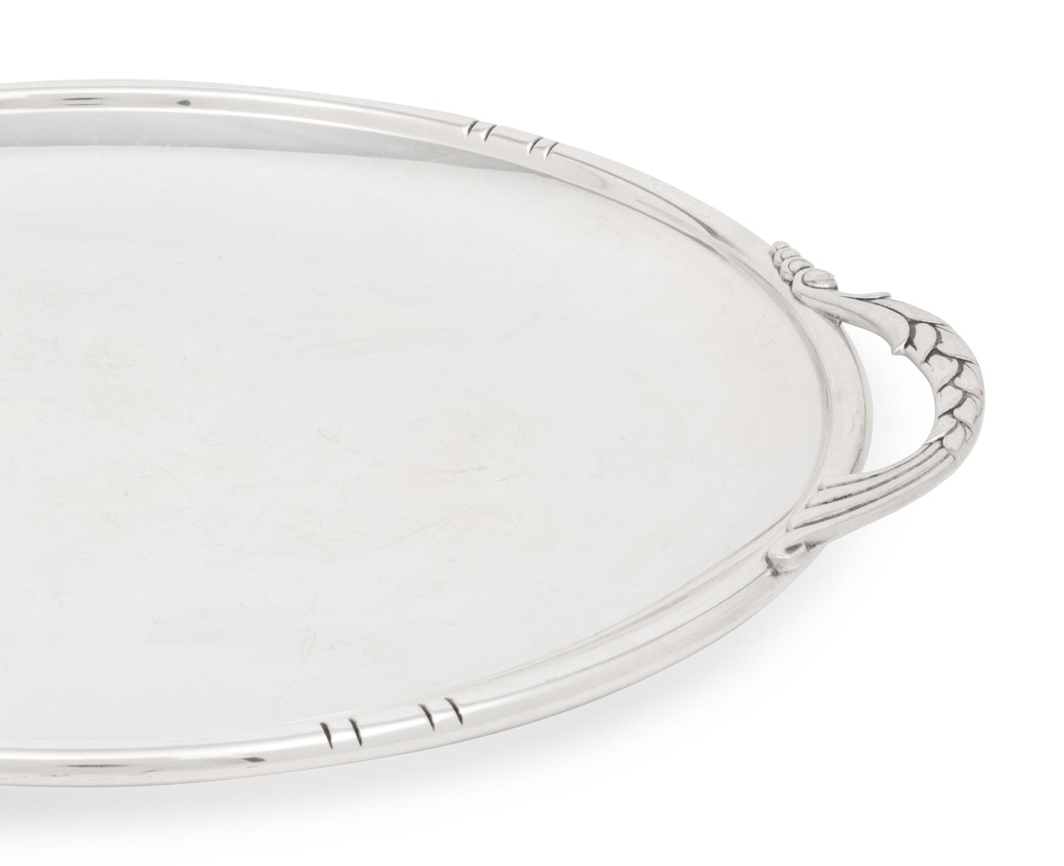 A Randahl Arts and Crafts Silver Serving Tray
