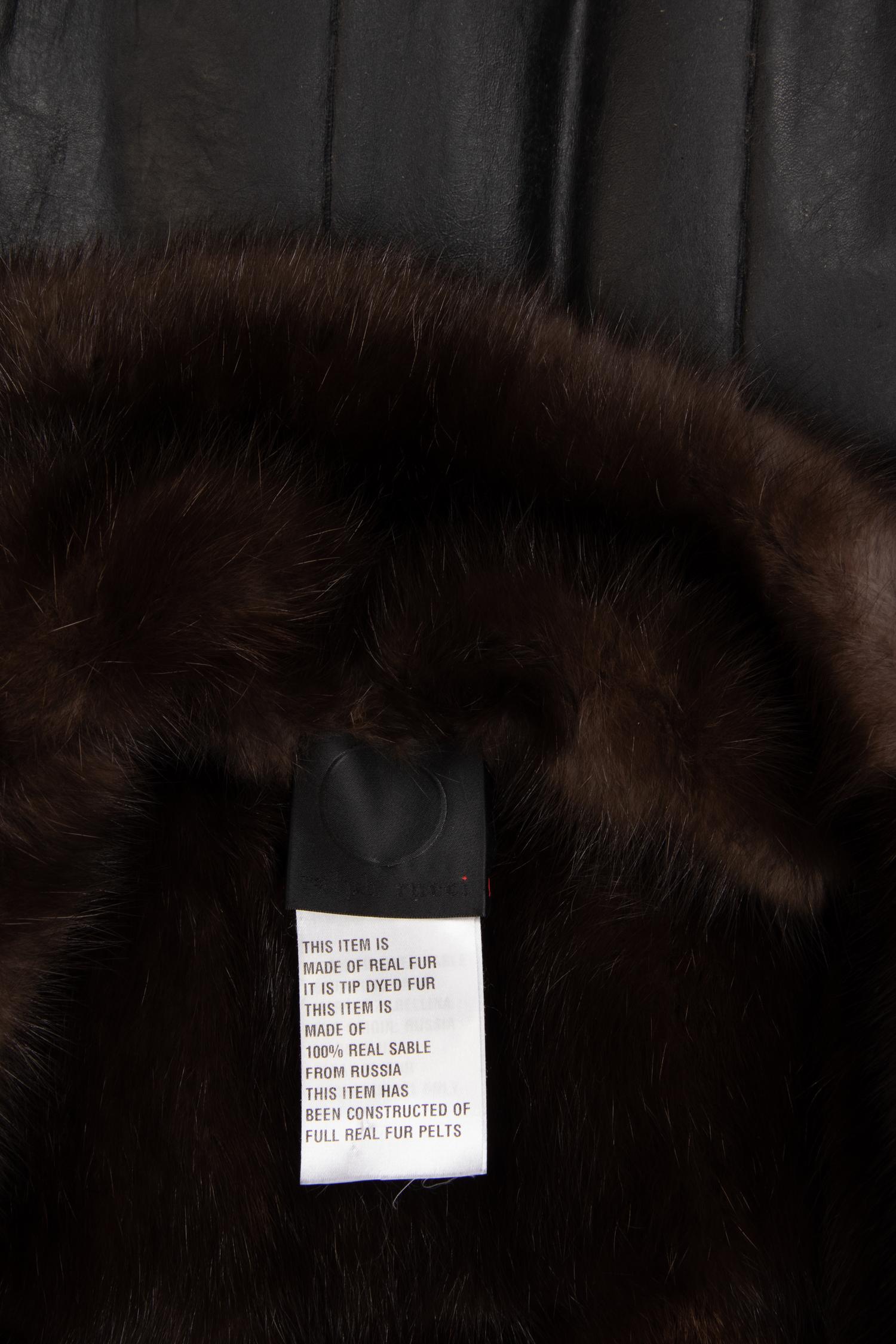 Ralph Rucci Pieced Sable Coat with a Smoothed and Blackened Suede Exterior, 2014