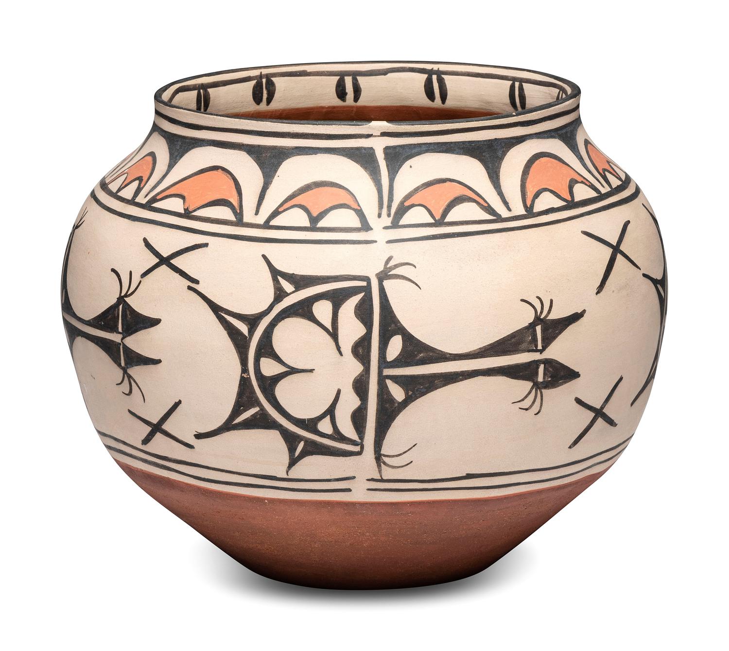 San Ildefonso Polychrome Pottery Storage Jar