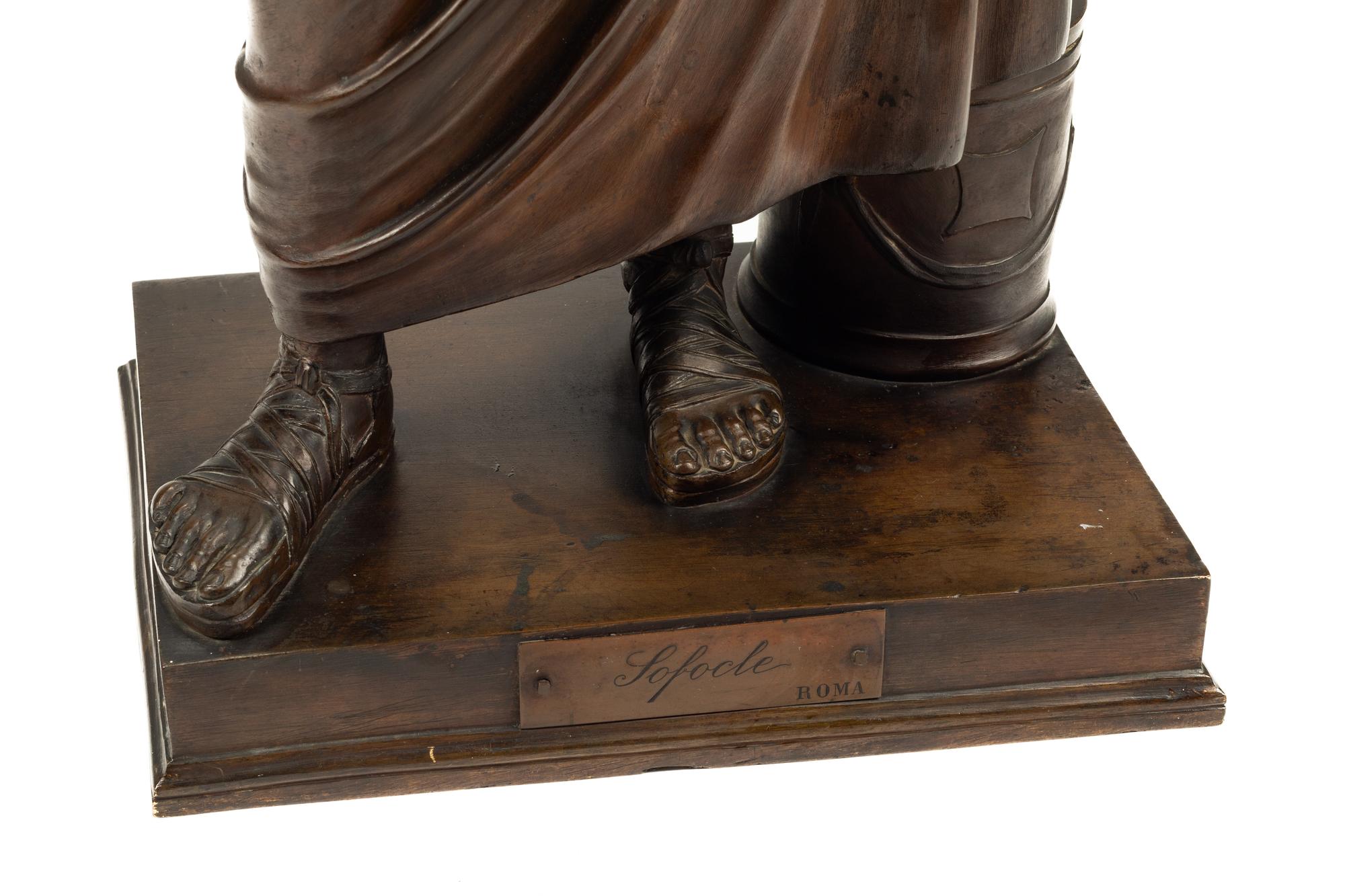 An Italian Bronze Figure of Demosthenes