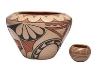 San Ildefonso Polychrome Pottery Jars