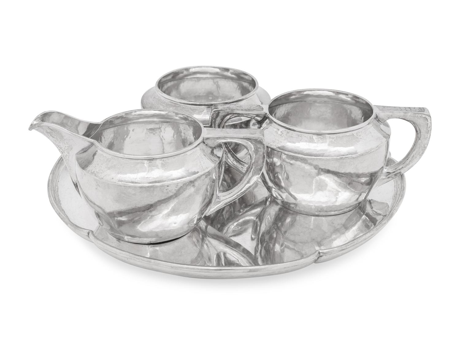 A Kalo Silver Three-Piece Service